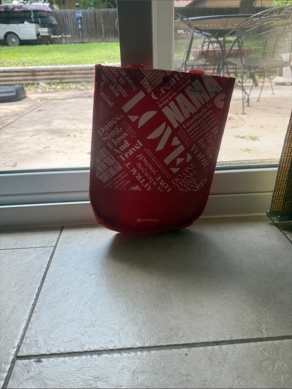 lululemon athletica Red Graphic Tote Bag